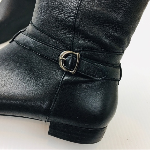 JOAN & DAVID Black Leather Knee Boots - Picture 6 of 16